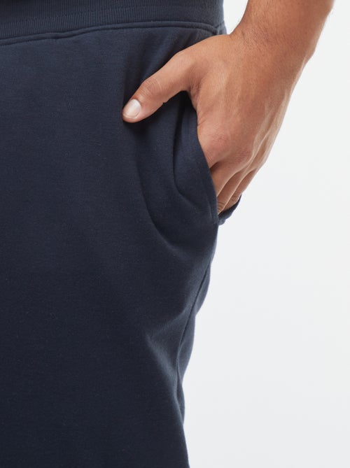 Calças de fato de treino em moletão cardado liso - Kiabi