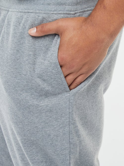 Calças de fato de treino em moletão cardado liso - Kiabi