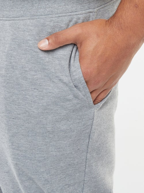 Calças de fato de treino em moletão cardado liso - Kiabi