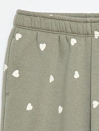 Calças de fato de treino em moletão cardado