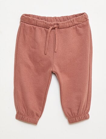 Calças de fato de treino em moletão