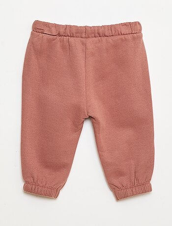 Calças de fato de treino em moletão