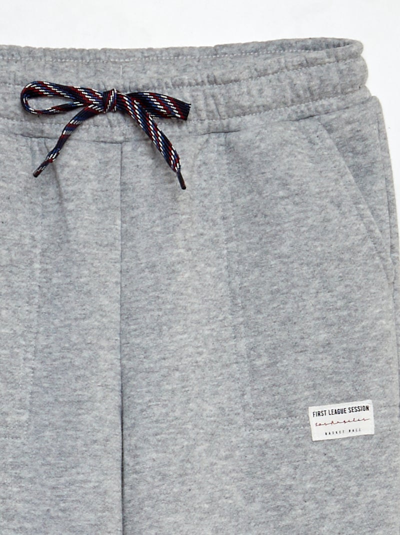 Calças de fato de treino em moletão CINZA - Kiabi