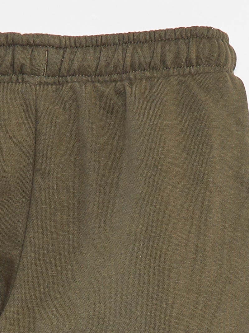 Calças de fato de treino em moletão com bolsos Caqui - Kiabi