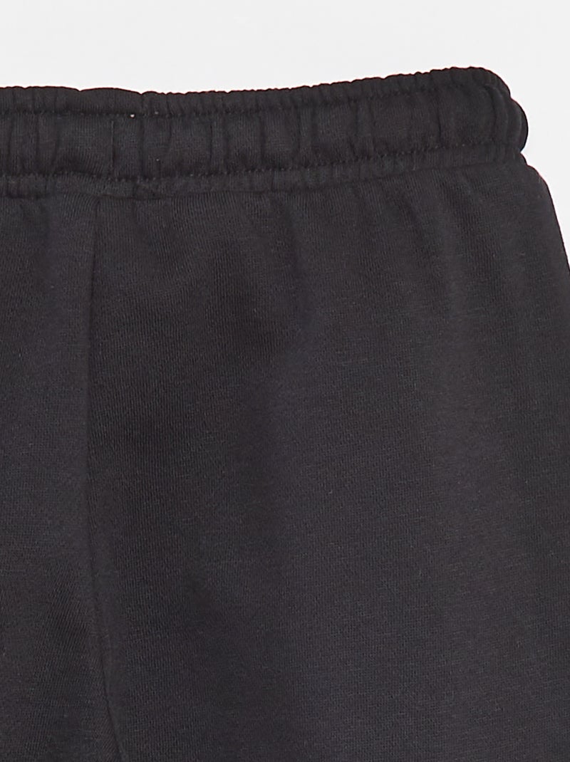 Calças de fato de treino em moletão com bolsos Preto - Kiabi