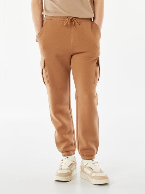 Calças de fato de treino em moletão com muitos bolsos - Kiabi