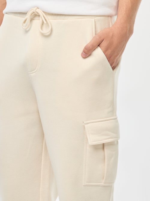 Calças de fato de treino em moletão com muitos bolsos - Kiabi