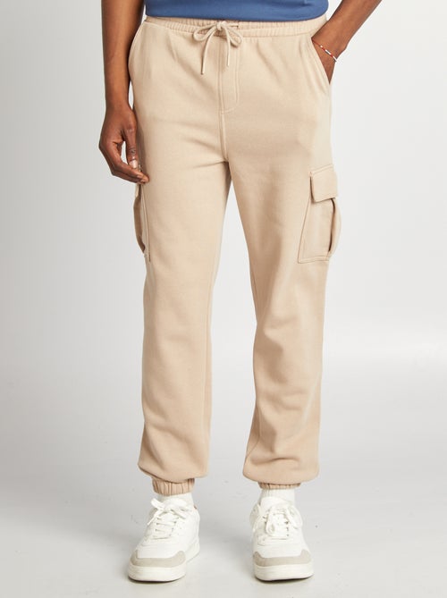 Calças de fato de treino em moletão com muitos bolsos - Kiabi