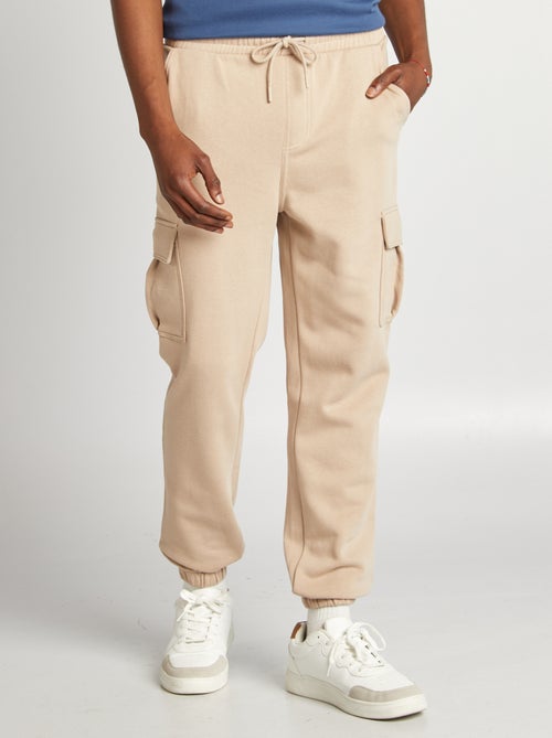 Calças de fato de treino em moletão com muitos bolsos - Kiabi