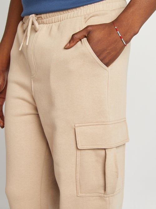 Calças de fato de treino em moletão com muitos bolsos - Kiabi