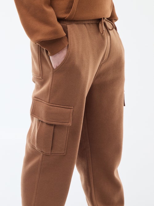 Calças de fato de treino em moletão com muitos bolsos - Kiabi