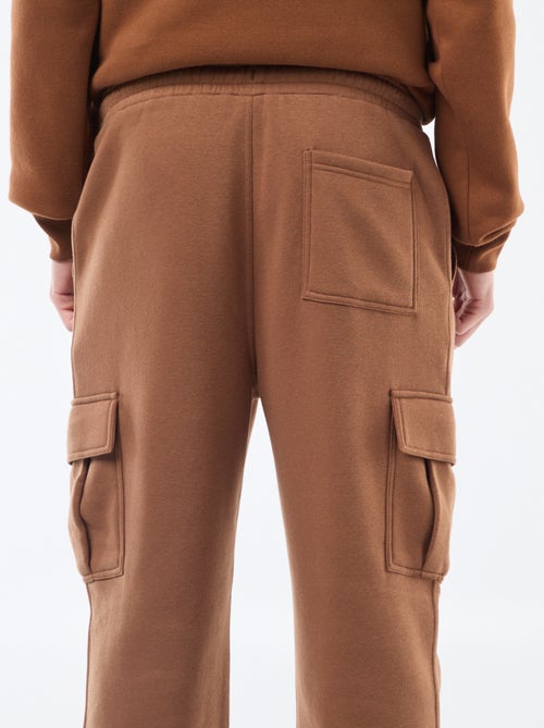 Calças de fato de treino em moletão com muitos bolsos - Kiabi