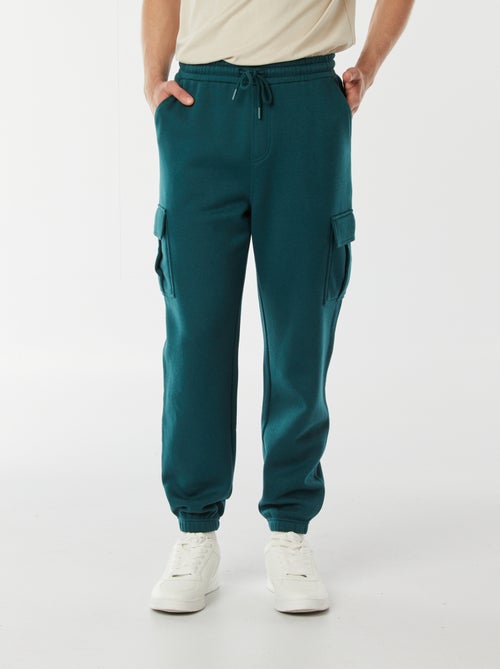 Calças de fato de treino em moletão com muitos bolsos - Kiabi