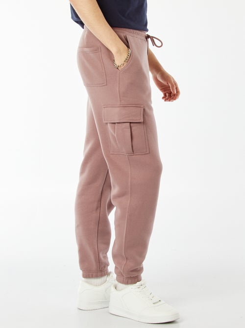 Calças de fato de treino em moletão com muitos bolsos - Kiabi