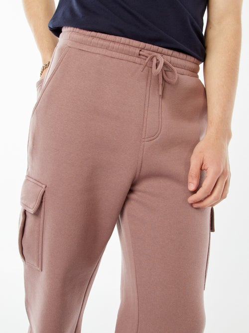 Calças de fato de treino em moletão com muitos bolsos - Kiabi