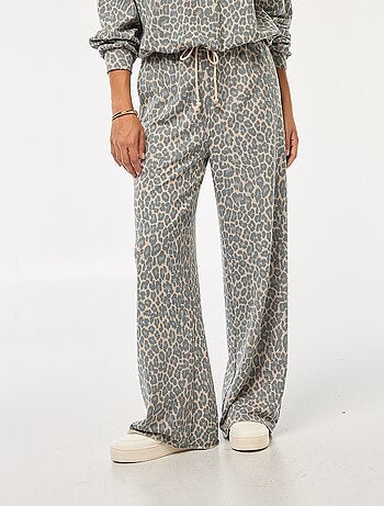 Calças de fato de treino em moletão leve com 2 bolsos