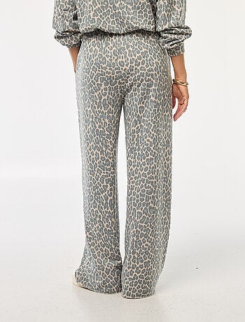 Calças de fato de treino em moletão leve com 2 bolsos