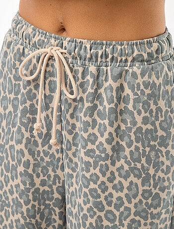 Calças de fato de treino em moletão leve com 2 bolsos