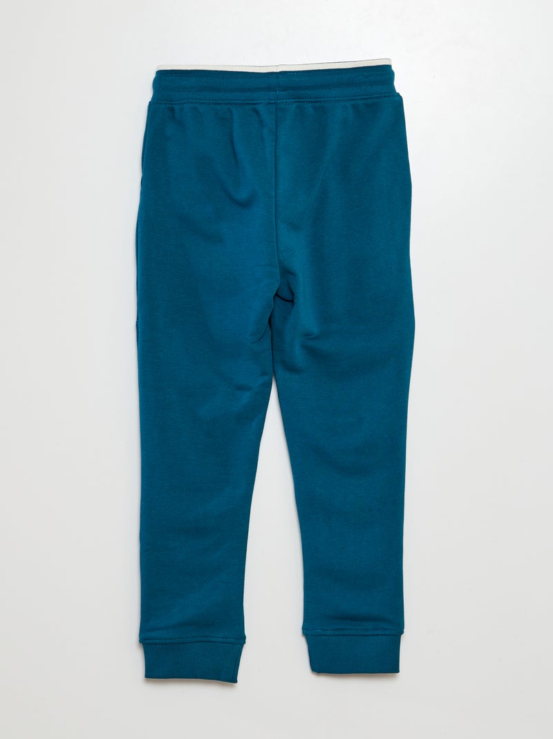 Calças de fato de treino em moletão leve liso VERDE - Kiabi