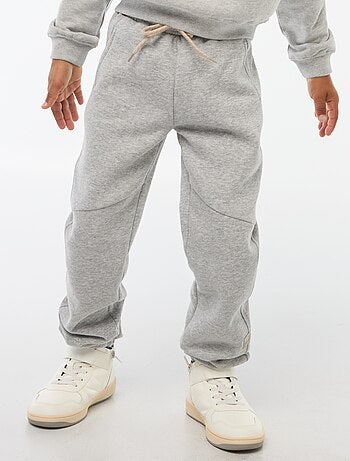 Calças de fato de treino em moletão liso