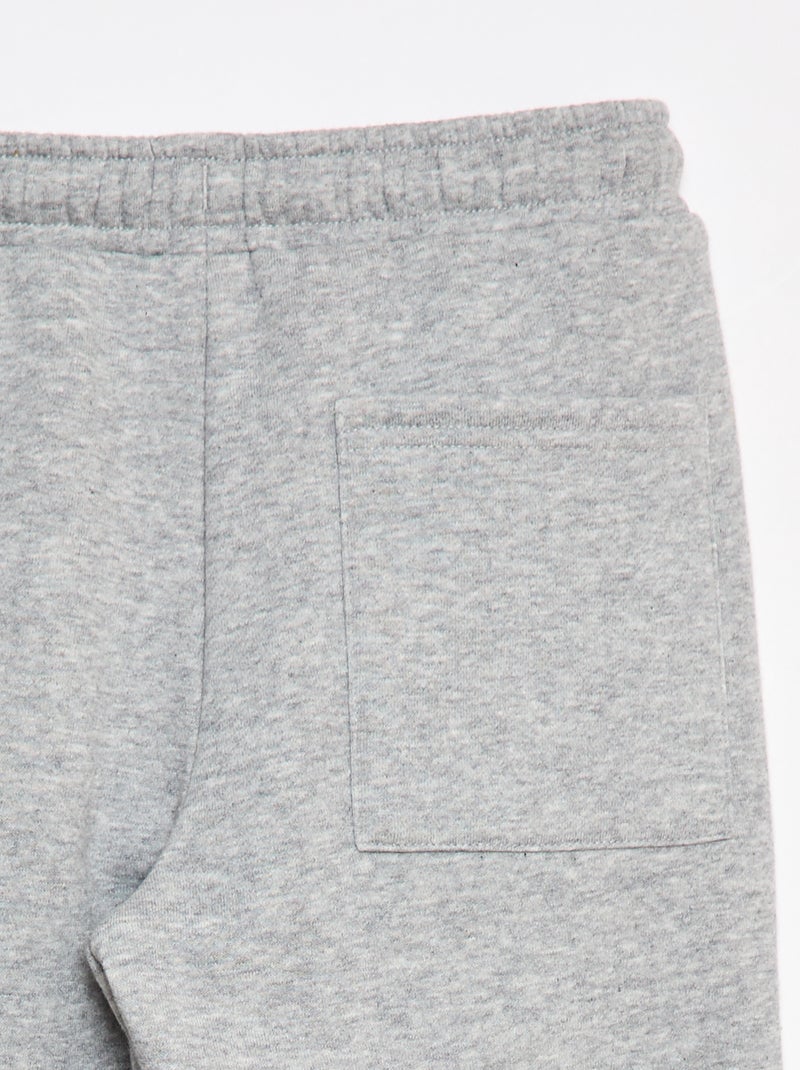 Calças de fato de treino em moletão liso Cinza - Kiabi
