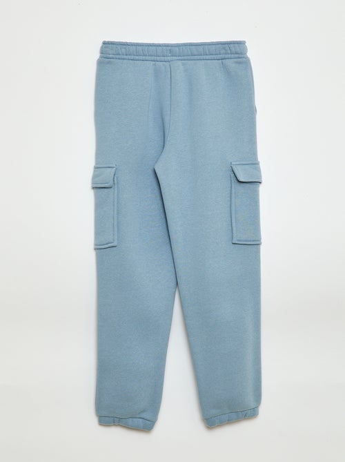 Calças de fato de treino em moletão liso com vários bolsos - Kiabi