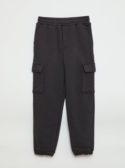 Calças de fato de treino em moletão liso com vários bolsos - Kiabi