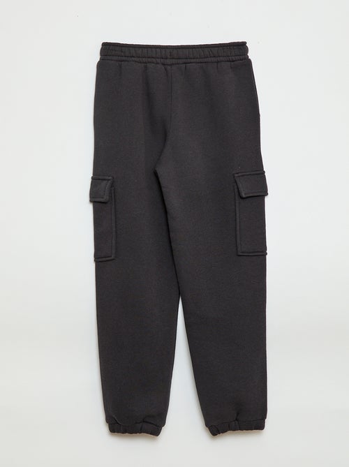 Calças de fato de treino em moletão liso com vários bolsos - Kiabi