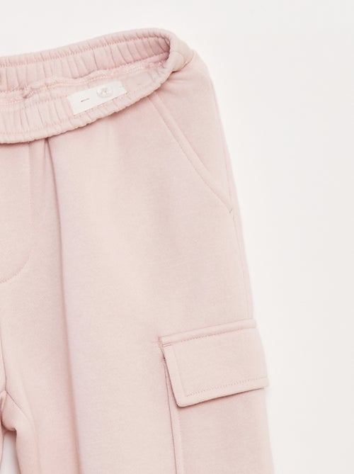 Calças de fato de treino em moletão liso com vários bolsos - Kiabi