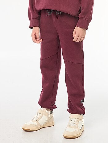 Calças de fato de treino em moletão liso