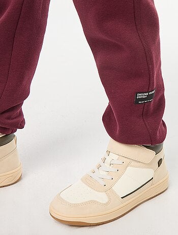 Calças de fato de treino em moletão liso