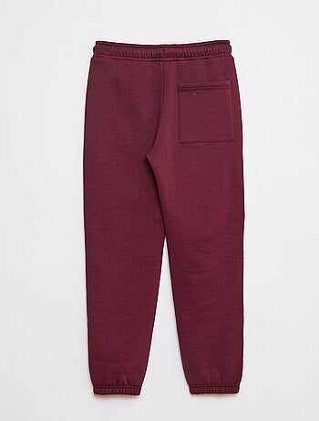 Calças de fato de treino em moletão liso