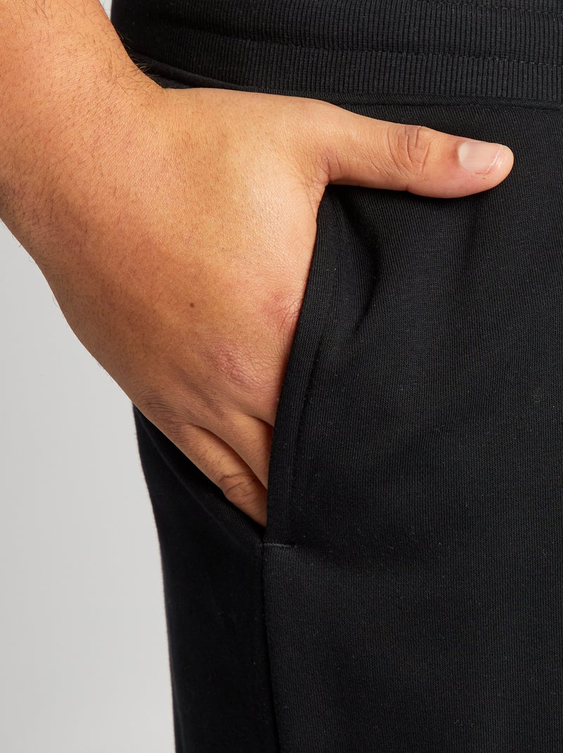 Calças de fato de treino em moletão Preto - Kiabi