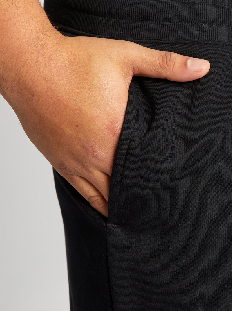 Calças de fato de treino em moletão Preto - Kiabi