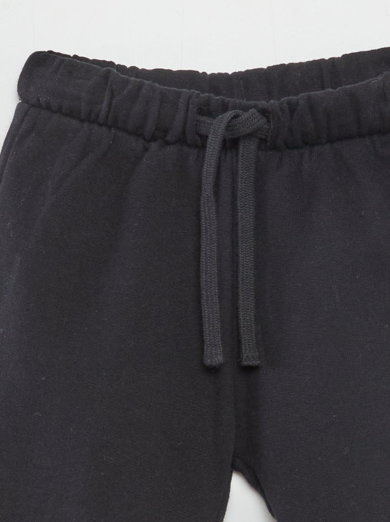 Calças de fato de treino em moletão Preto - Kiabi