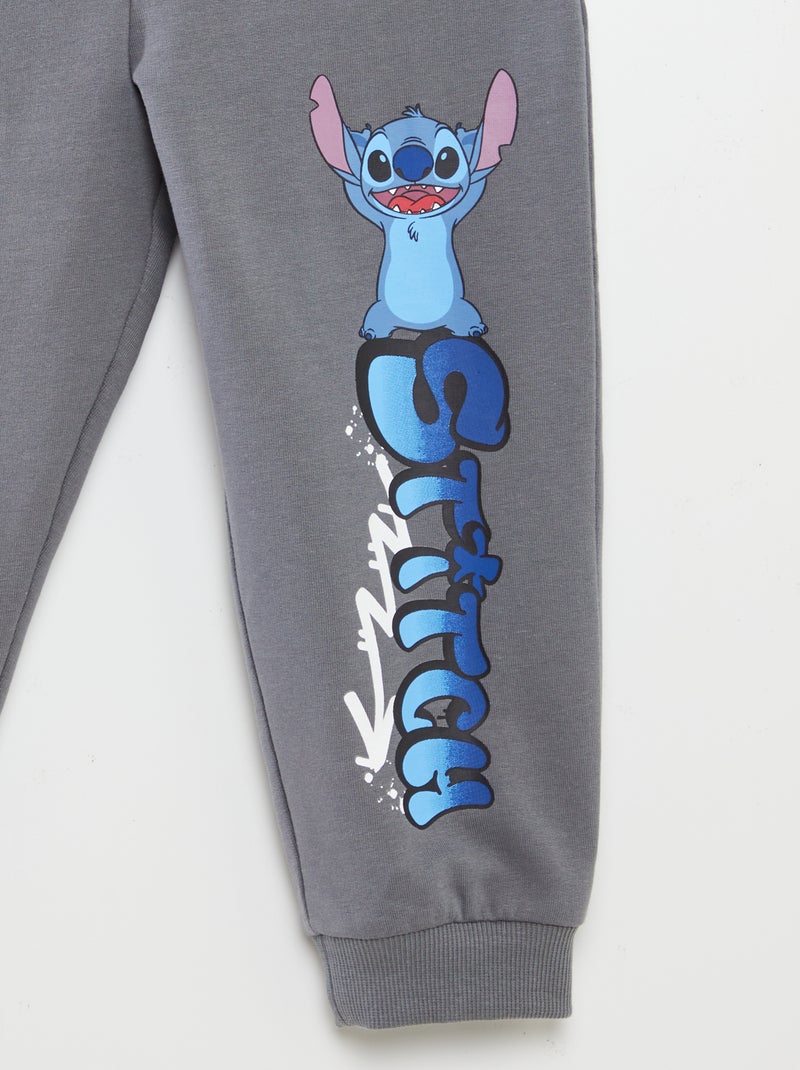 Calças de fato de treino em moletão 'Stitch' CINZA - Kiabi