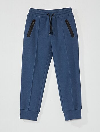 Pantalón jogger con cintura elástica liso Azul Profundo Tamanhos