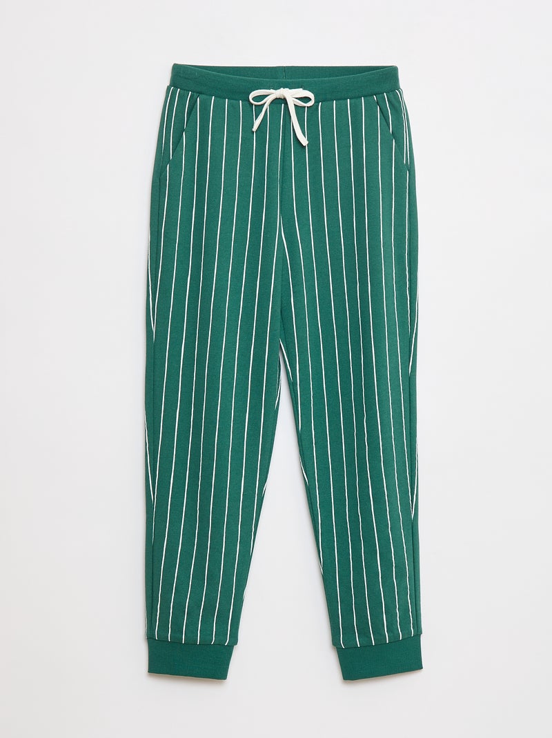 Calças de fato de treino estampadas - Grafik Edition Verde - Kiabi