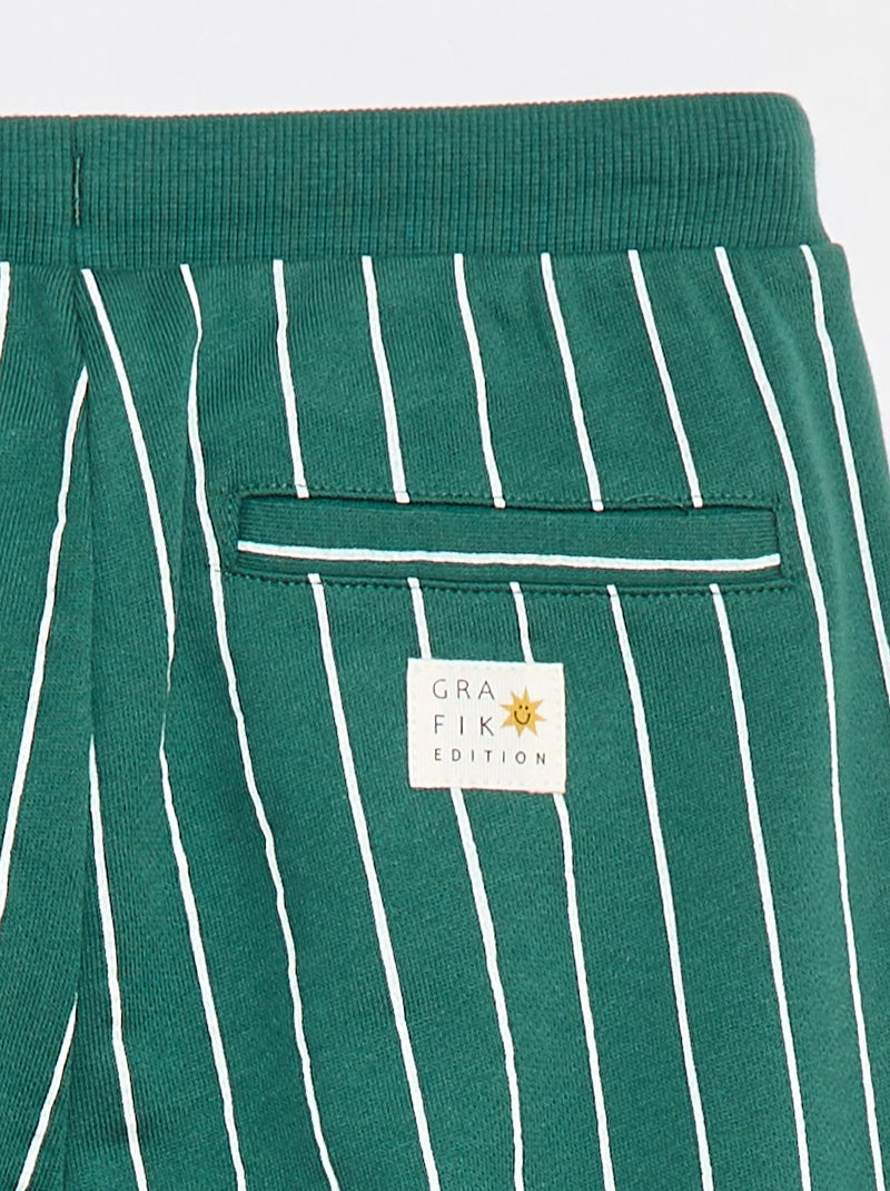 Calças de fato de treino estampadas - Grafik Edition Verde - Kiabi