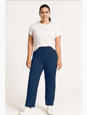 Calças de fato de treino femininas em mistura de algodão tommy