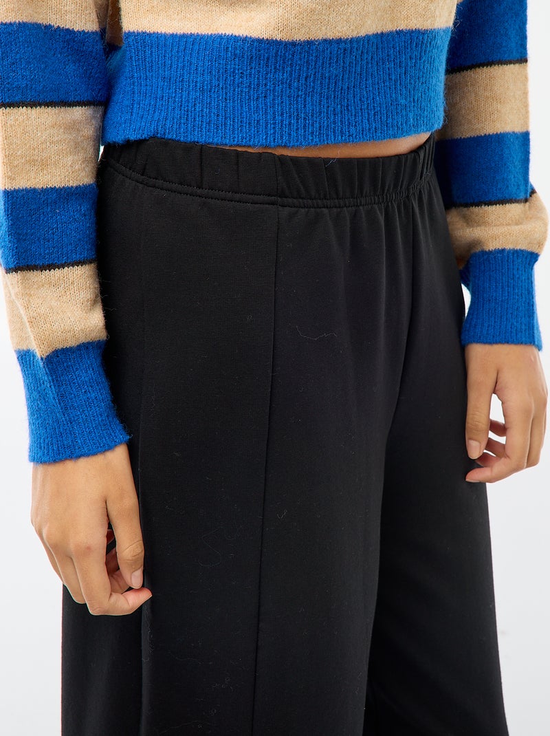 Calças de fato de treino forma barril Preto - Kiabi