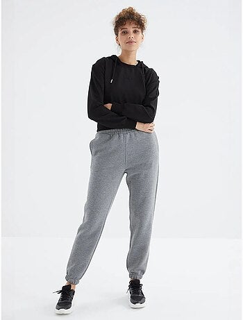 Calças de fato de treino jogger em fleece de cintura subida para mulher tommy