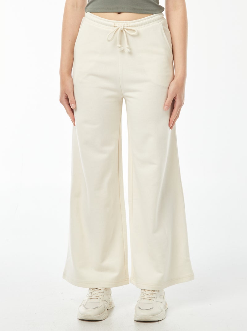 Calças de fato de treino largas Bege - Kiabi