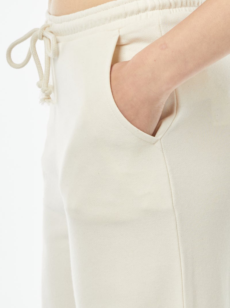 Calças de fato de treino largas Bege - Kiabi