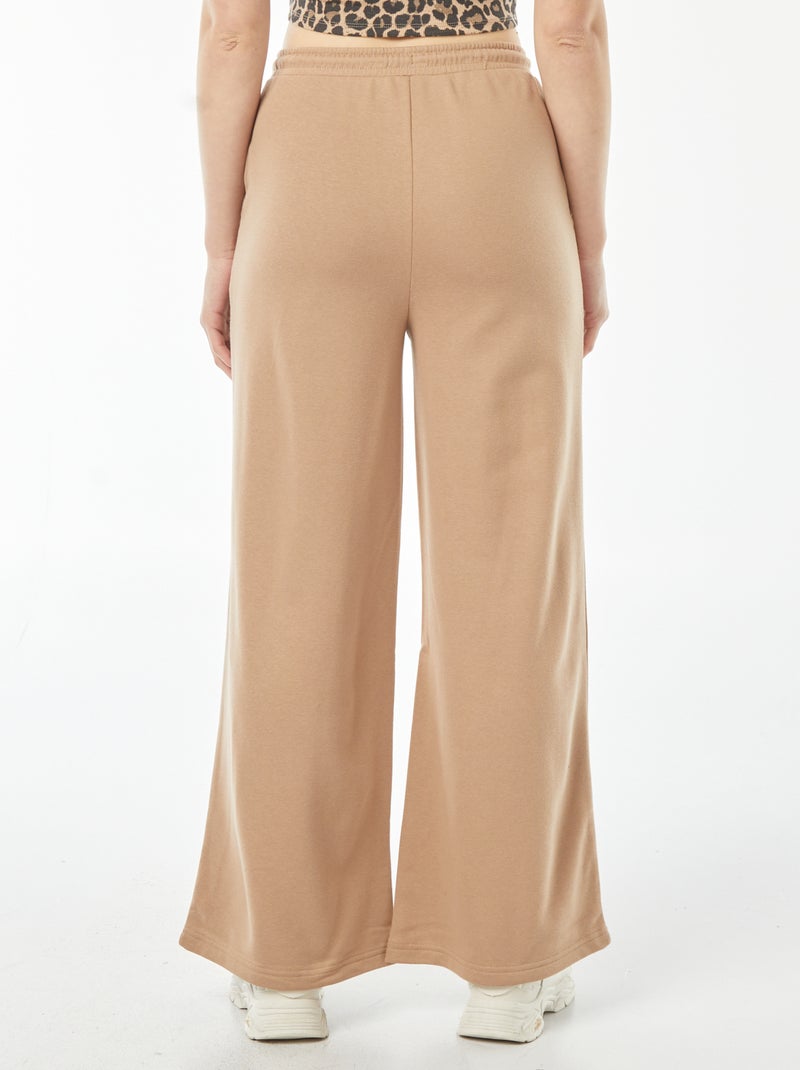 Calças de fato de treino largas Bege - Kiabi