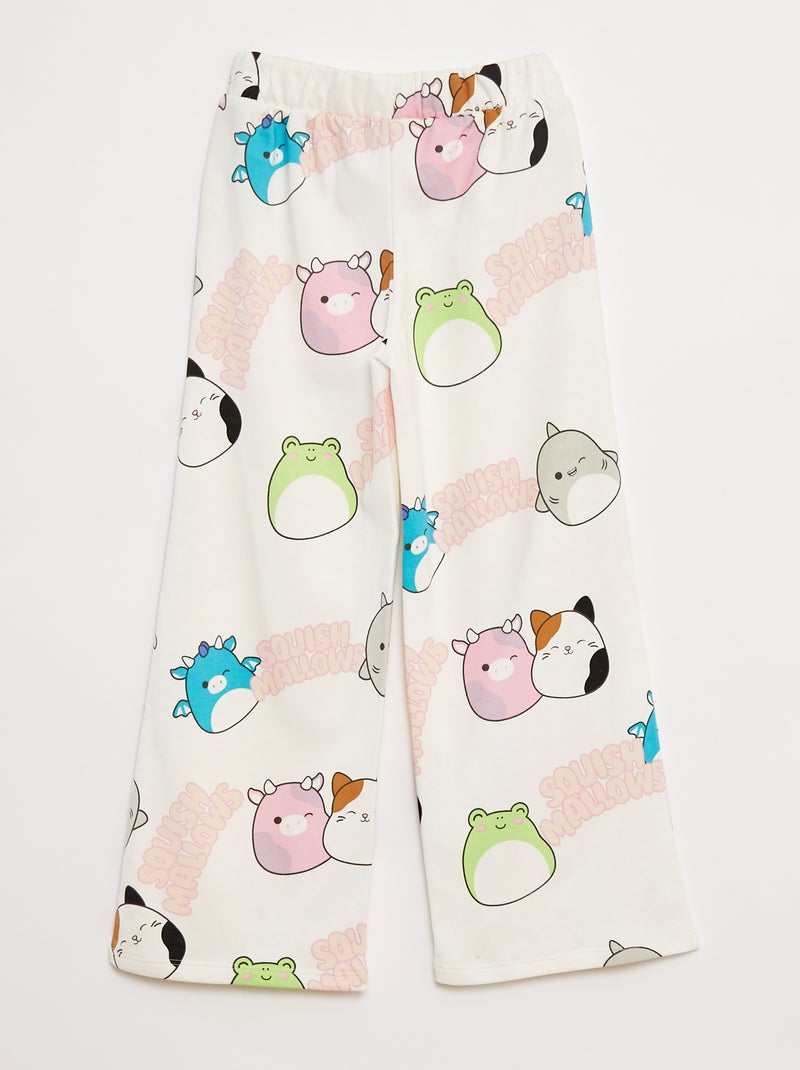 Calças de fato de treino largas com motivo 'squishmallows' Branco - Kiabi