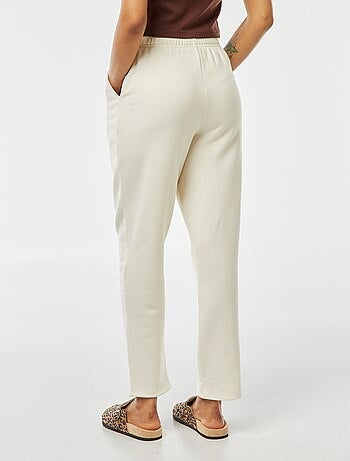 Calças de fato de treino largas em moletão