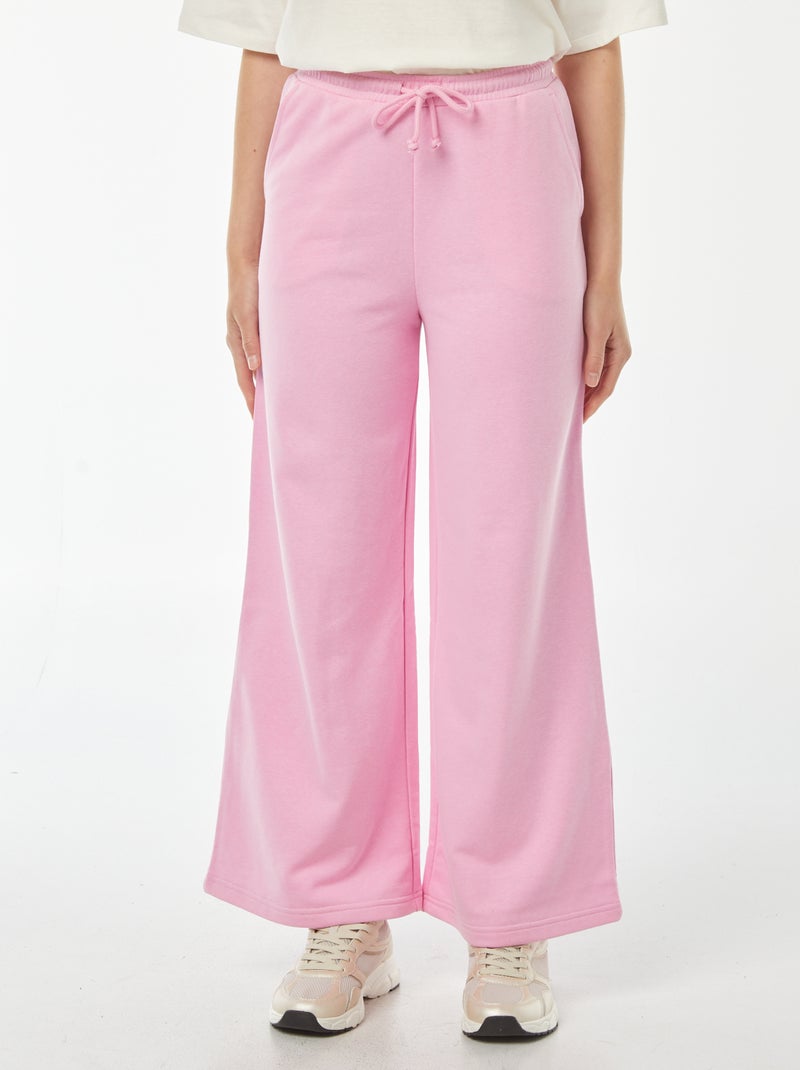 Calças de fato de treino largas Rosa - Kiabi