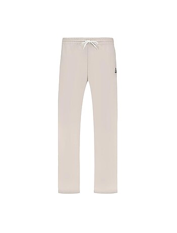 Calças de Fato de Treino Le Coq Sportif Contemporâneas Bege de Perna Larga para Mulher