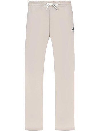 Calças de Fato de Treino Le Coq Sportif Contemporâneas Bege de Perna Larga para Mulher